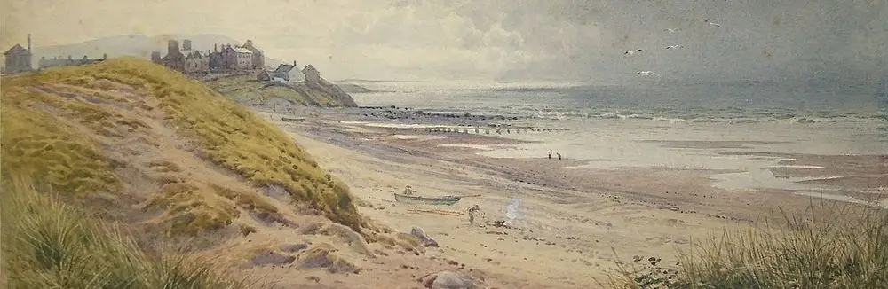 Seascale as Hugh Walpole may have encountered it in his childhood. An 1884 watercolour by the artist Frederick Clive Newcome. Image © Tullie House Museum and Art Gallery, Carlisle