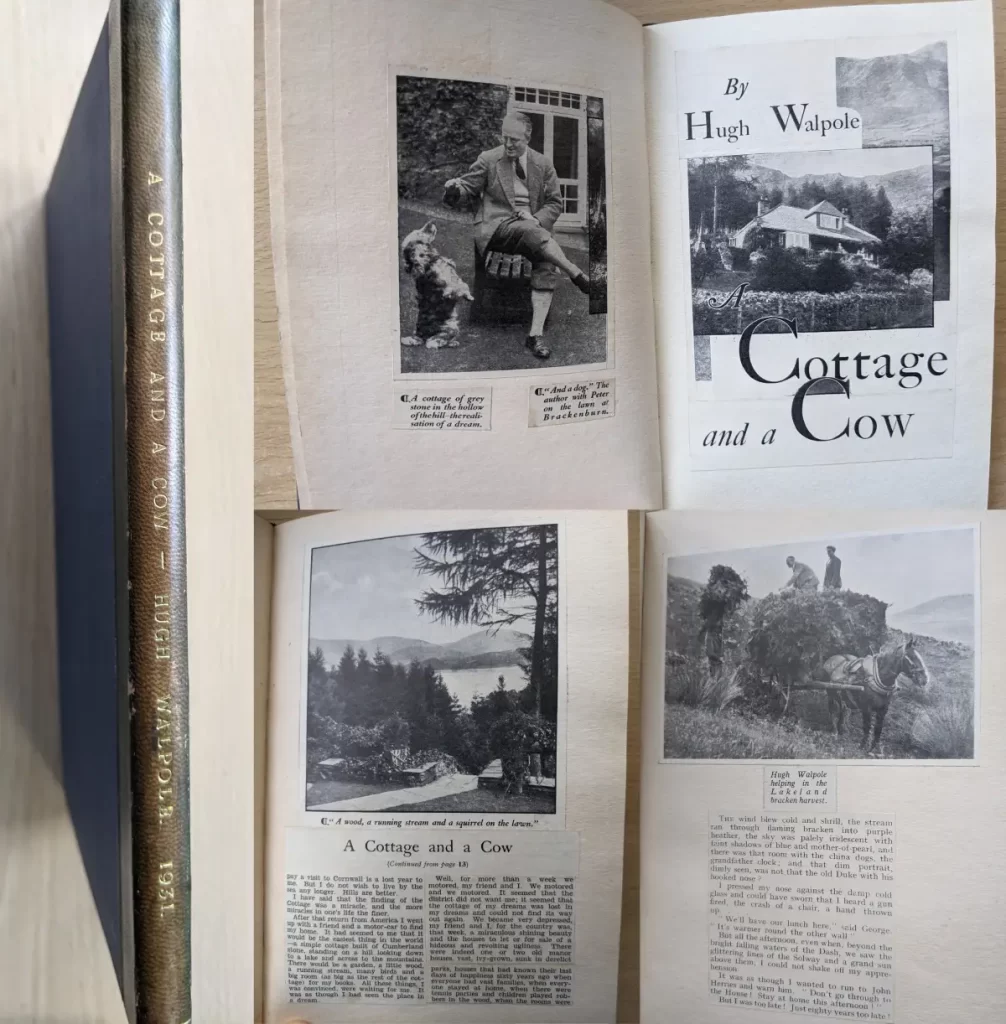 Cotttage and a Cow Hugh Walpole Book