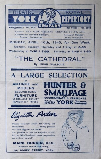 york-repertory-theatre-1945-hugh-walpole-cathedral york-repertory-theatre-1945-hugh-walpole-cathedral